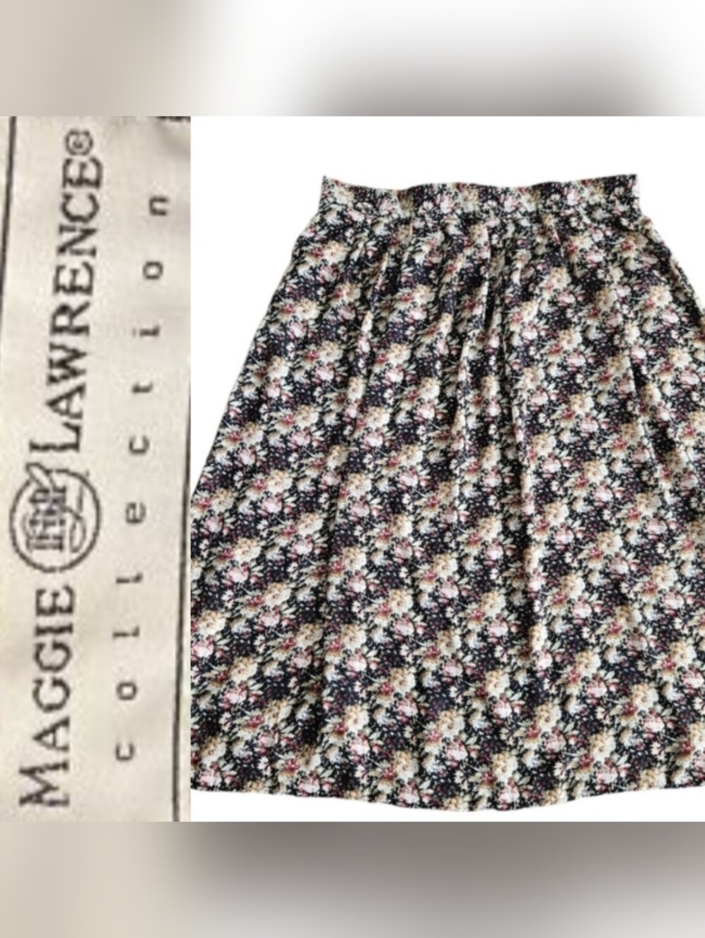 Vintage Maggie Lawrence Collection 22/24 Floral Maxi Skirt